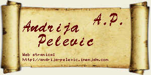 Andrija Pelević vizit kartica